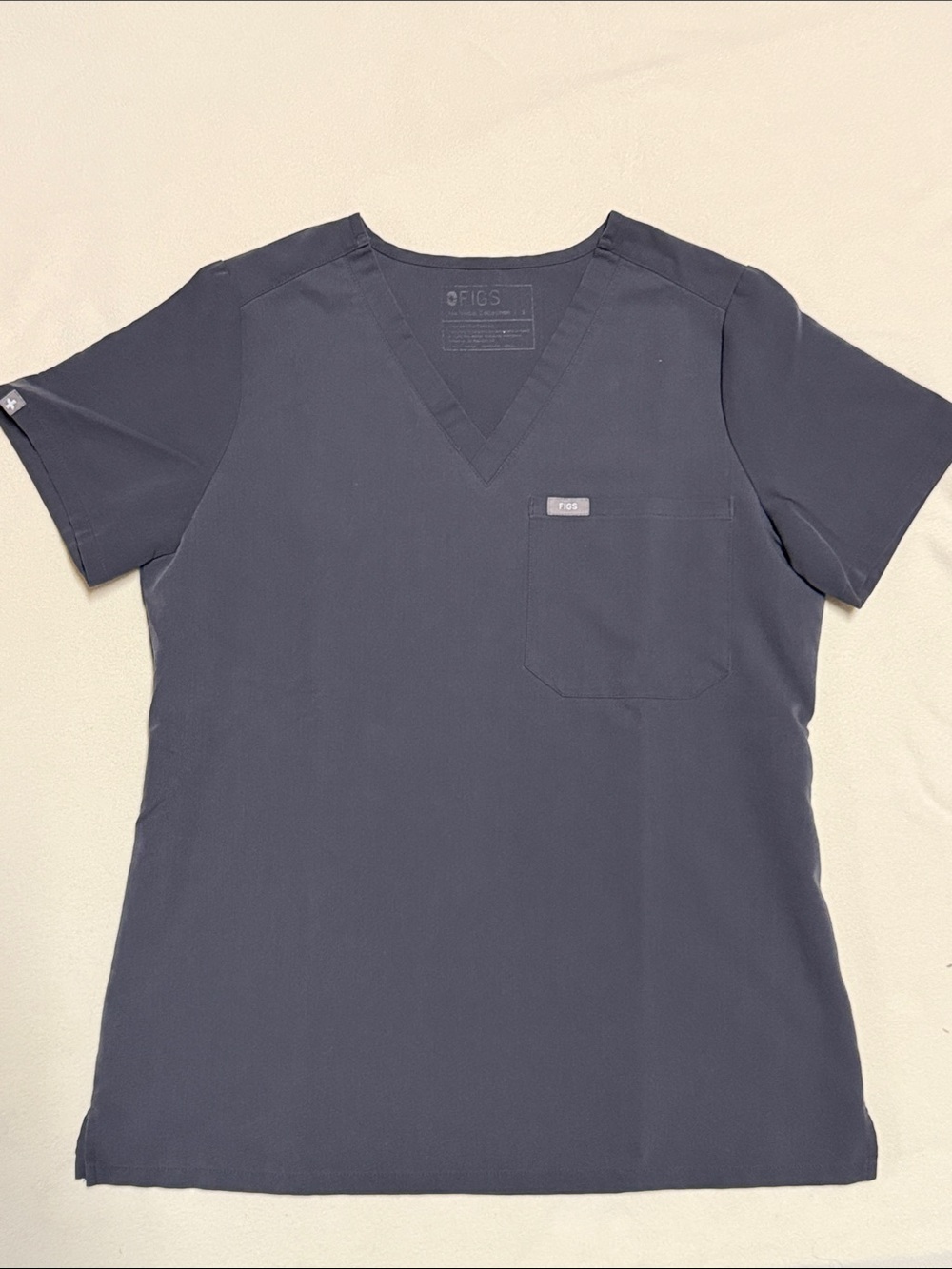 FIGS V-Neck Tops Bundle in Blue, Charcoal, Navy, and Olive - Small All for $26! - Picture 3 of 5